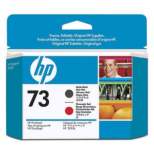 hp 73 matte black and chromatic red printhead cd949a